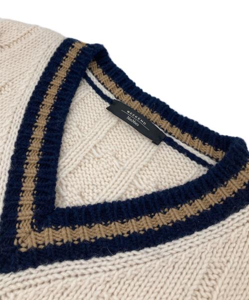 WEEKEND Max Mara（ウィークエンド マックスマーラ）Weekend Max Mara (ウィークエンド マックスマーラ) DALIDA ケーブルニット ベージュ サイズ:Mの古着・服飾アイテム