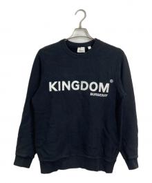 BURBERRY LONDON（バーバリーロンドン）の古着「KINGDOMプリントクルーネックスウェット」｜ブラック