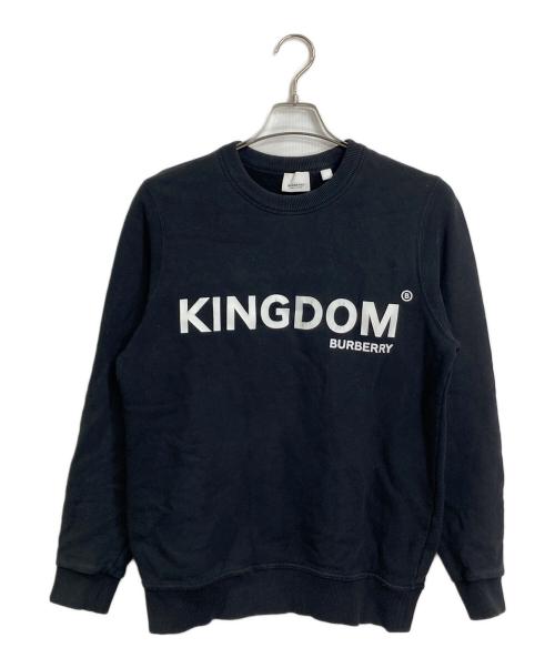 BURBERRY LONDON（バーバリーロンドン）BURBERRY LONDON (バーバリーロンドン) KINGDOMプリントクルーネックスウェット ブラック サイズ:Sの古着・服飾アイテム