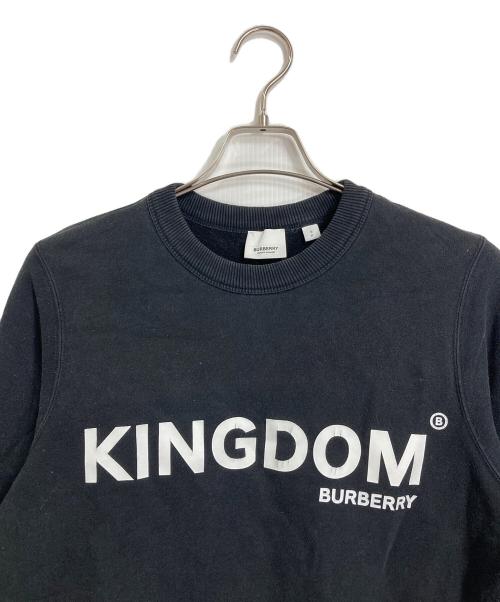 BURBERRY LONDON（バーバリーロンドン）BURBERRY LONDON (バーバリーロンドン) KINGDOMプリントクルーネックスウェット ブラック サイズ:Sの古着・服飾アイテム