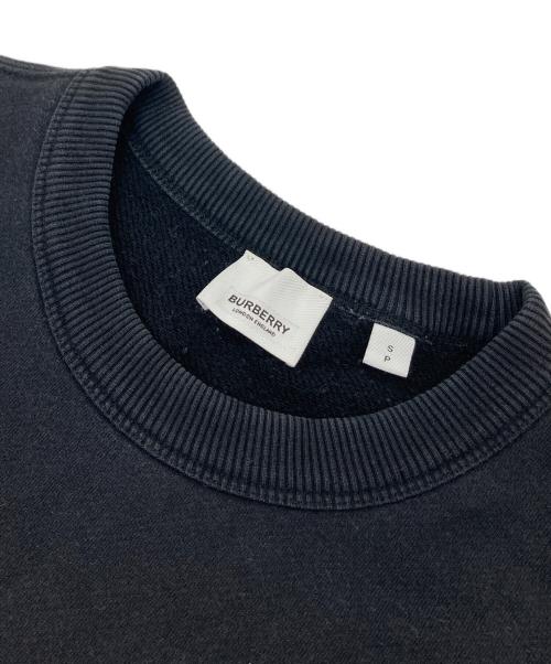 BURBERRY LONDON（バーバリーロンドン）BURBERRY LONDON (バーバリーロンドン) KINGDOMプリントクルーネックスウェット ブラック サイズ:Sの古着・服飾アイテム