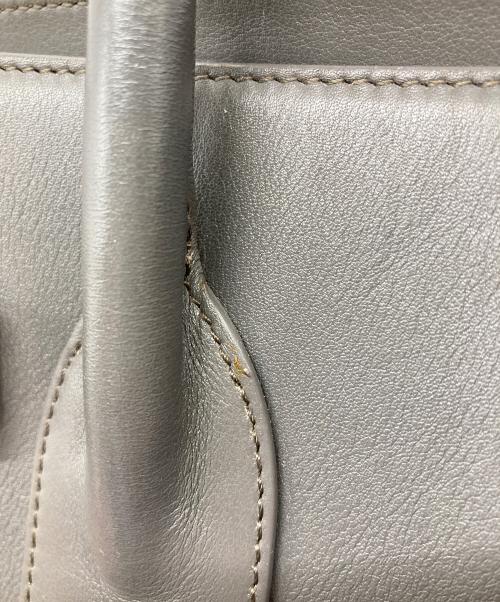 Saint Laurent Paris（サンローランパリ）Saint Laurent Paris (サンローランパリ) 2WAYショルダーバッグ　サックドジュール　レザートートバッグ　ショルダーバッグ グレー サイズ:実寸参照の古着・服飾アイテム