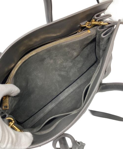 Saint Laurent Paris（サンローランパリ）Saint Laurent Paris (サンローランパリ) 2WAYショルダーバッグ　サックドジュール　レザートートバッグ　ショルダーバッグ グレー サイズ:実寸参照の古着・服飾アイテム