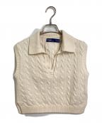 POLO RALPH LAURENポロ・ラルフローレン）の古着「シルクカシミヤブレンドケーブルニットベスト」｜アイボリー