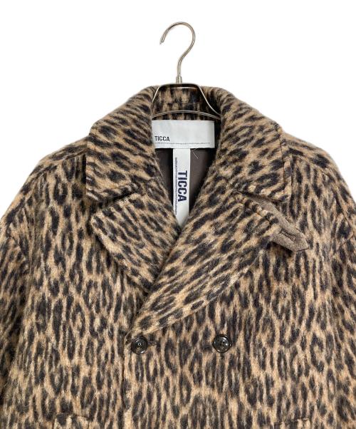 ticca（ティッカ）ticca (ティッカ) レオパードシャギーピーコート　24AW ブラウン サイズ:FREEの古着・服飾アイテム