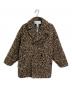 ticca（ティッカ）の古着「レオパードシャギーピーコート　24AW」｜ブラウン