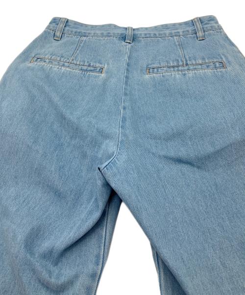 POLO RALPH LAUREN（ポロ・ラルフローレン）POLO RALPH LAUREN (ポロ・ラルフローレン) ワイドデニムパンツ　5ポケット スカイブルー サイズ:2の古着・服飾アイテム