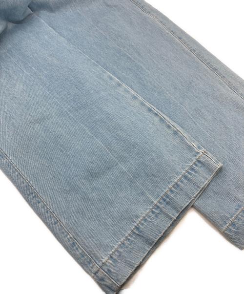 POLO RALPH LAUREN（ポロ・ラルフローレン）POLO RALPH LAUREN (ポロ・ラルフローレン) ワイドデニムパンツ　5ポケット スカイブルー サイズ:2の古着・服飾アイテム