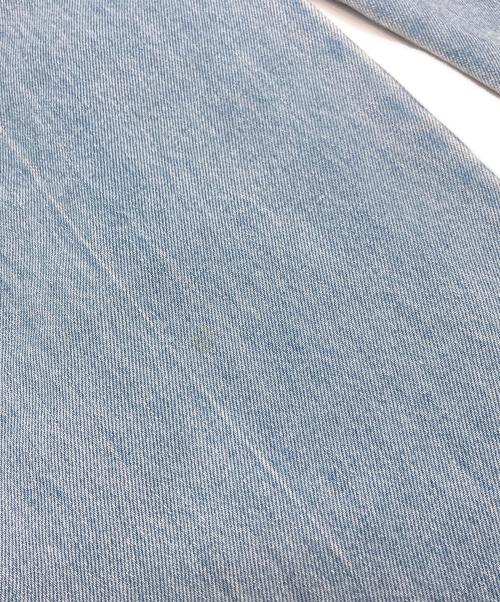 POLO RALPH LAUREN（ポロ・ラルフローレン）POLO RALPH LAUREN (ポロ・ラルフローレン) ワイドデニムパンツ　5ポケット スカイブルー サイズ:2の古着・服飾アイテム