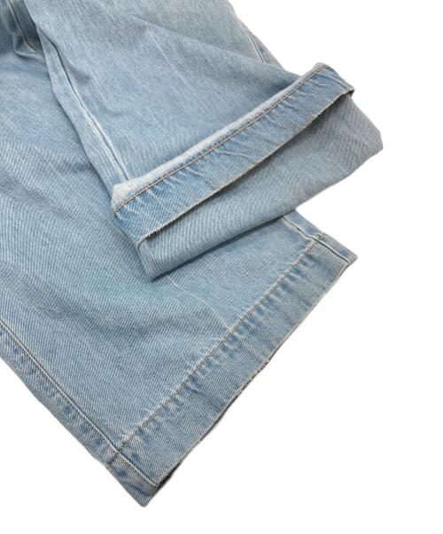 POLO RALPH LAUREN（ポロ・ラルフローレン）POLO RALPH LAUREN (ポロ・ラルフローレン) ワイドデニムパンツ　5ポケット スカイブルー サイズ:2の古着・服飾アイテム