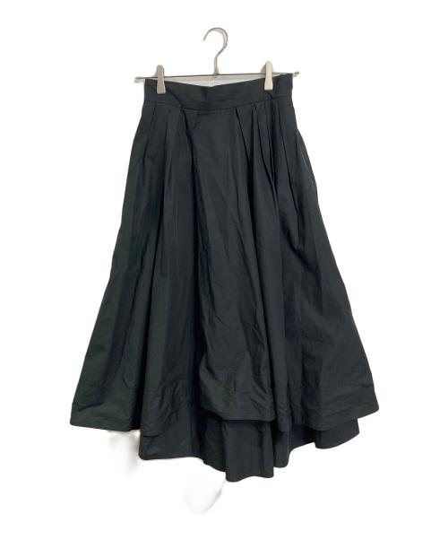 MADISON BLUE（マディソンブルー）MADISON BLUE (マディソンブルー) タックボリュームスカート　ロングスカート ブラック サイズ:00の古着・服飾アイテム