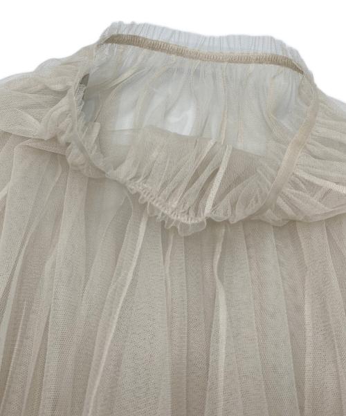 Yue（ユエ）Yue (ユエ) チュールスカート　 アイボリー サイズ:Mの古着・服飾アイテム