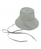 ENTWURFEINエントワフェイン）の古着「Laura/ラミー素材 バケットハット」｜グリーン