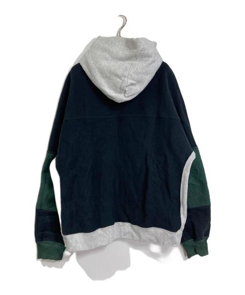 N.HOOLYWOOD（エヌ ハリウッド）N.HOOLYWOOD (エヌ ハリウッド) Champion (チャンピオン) リバースウィーブ(R) フーデッドスウェット ブラック×グレー サイズ:Lの古着・服飾アイテム