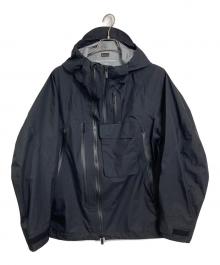 WHITE MOUNTAINEERING（ホワイトマウンテ二アニング）の古着「GORE-TEX 30D ASYMMETRY JACKET マウンテンジャケット　ナイロンジャケット　ラグランジャケット　2023AW」｜ブラック