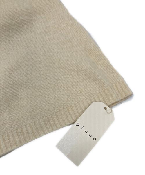 pinue（ピヌエ）pinue (ピヌエ) ニットワンピース　半袖ワンピース ベージュ サイズ:FREE 未使用品の古着・服飾アイテム
