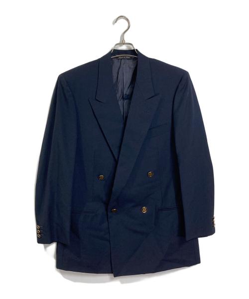 GIVENCHY（ジバンシィ）GIVENCHY (ジバンシィ) 【古着】ロゴボタンダブルジャケット ネイビー サイズ:48の古着・服飾アイテム