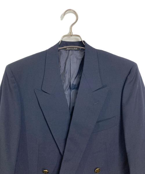 GIVENCHY（ジバンシィ）GIVENCHY (ジバンシィ) 【古着】ロゴボタンダブルジャケット ネイビー サイズ:48の古着・服飾アイテム