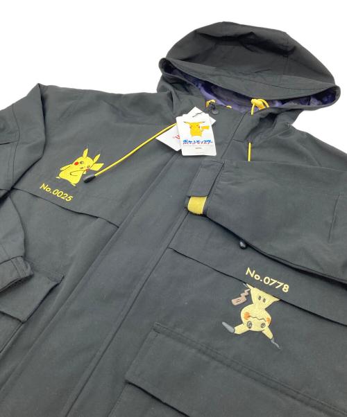 graniph（グラニフ）graniph (グラニフ) マウンテンパーカー　ポケモン　ピカチュー　ミミッキュ ブラック サイズ:M 未使用品の古着・服飾アイテム