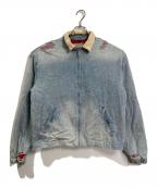 basketcaseバスケットケース）の古着「ダメージ加工デニムジャケット　アウター　ライトアウター」｜インディゴ