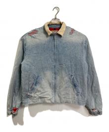 basketcase（バスケットケース）の古着「ダメージ加工デニムジャケット　アウター　ライトアウター」｜インディゴ