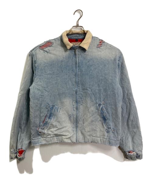 basketcase（バスケットケース）BASKETCASE (バスケットケース) ダメージ加工デニムジャケット　アウター　ライトアウター インディゴ サイズ:Lの古着・服飾アイテム