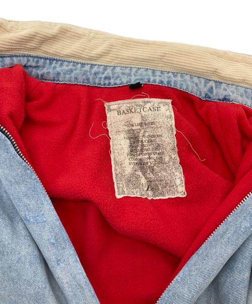 basketcase（バスケットケース）BASKETCASE (バスケットケース) ダメージ加工デニムジャケット　アウター　ライトアウター インディゴ サイズ:Lの古着・服飾アイテム