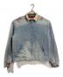 BASKETCASE（バスケットケース）の古着「ダメージ加工デニムジャケット　アウター　ライトアウター」｜インディゴ