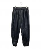 .efiLevolエフィレボル）の古着「フェイクレザーパンツ　」｜ブラック