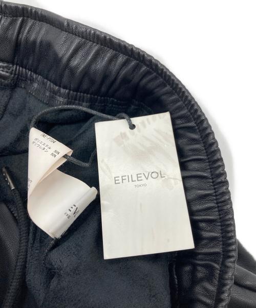 .efiLevol（エフィレボル）.efiLevol (エフィレボル) フェイクレザーパンツ　 ブラック サイズ:FREEの古着・服飾アイテム