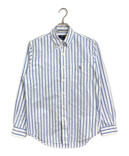 POLO RALPH LAUREN（ポロ・ラルフローレン）POLO RALPH LAUREN (ポロ・ラルフローレン) ストライプシャツ　CLASSIC FIT ホワイト　ブルー　ポニー ホワイト×ブルー サイズ:Sの古着・服飾アイテム