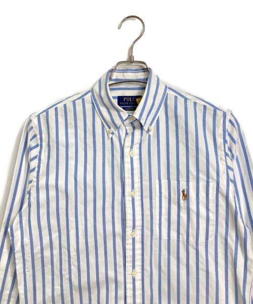 POLO RALPH LAUREN（ポロ・ラルフローレン）POLO RALPH LAUREN (ポロ・ラルフローレン) ストライプシャツ　CLASSIC FIT ホワイト　ブルー　ポニー ホワイト×ブルー サイズ:Sの古着・服飾アイテム