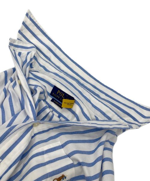 POLO RALPH LAUREN（ポロ・ラルフローレン）POLO RALPH LAUREN (ポロ・ラルフローレン) ストライプシャツ　CLASSIC FIT ホワイト　ブルー　ポニー ホワイト×ブルー サイズ:Sの古着・服飾アイテム