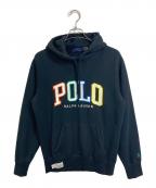 POLO RALPH LAURENポロ・ラルフローレン）の古着「ロゴパーカー　内部起毛」｜ブラック