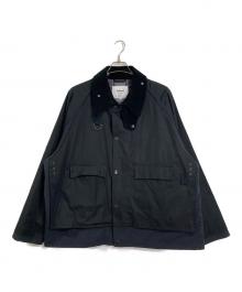 Barbour×YOKE（バブアー×ヨーク）の古着「SPEY×TRANSPORT：ブルゾン　カバーオール　ドッキングデザイン　オーバーサイズ　JOURNAL STANDARD別注 」｜ブラック