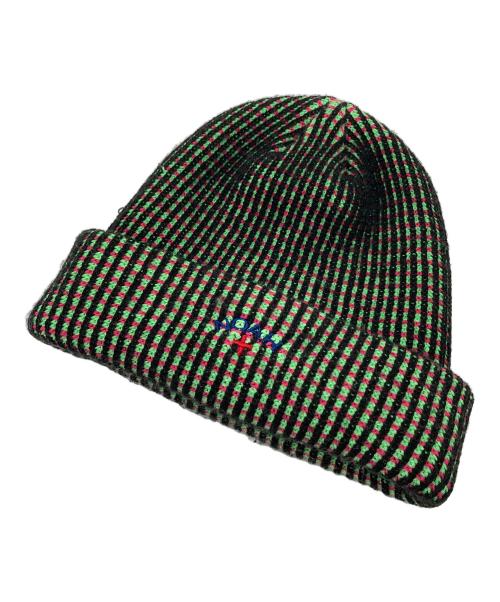 Noah（ノア）Noah (ノア) Tri-Color Beanie  トライカラー ビーニー  ニット帽　カナダ製 グリーン サイズ:実寸参照の古着・服飾アイテム