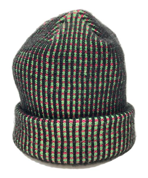 Noah（ノア）Noah (ノア) Tri-Color Beanie  トライカラー ビーニー  ニット帽　カナダ製 グリーン サイズ:実寸参照の古着・服飾アイテム