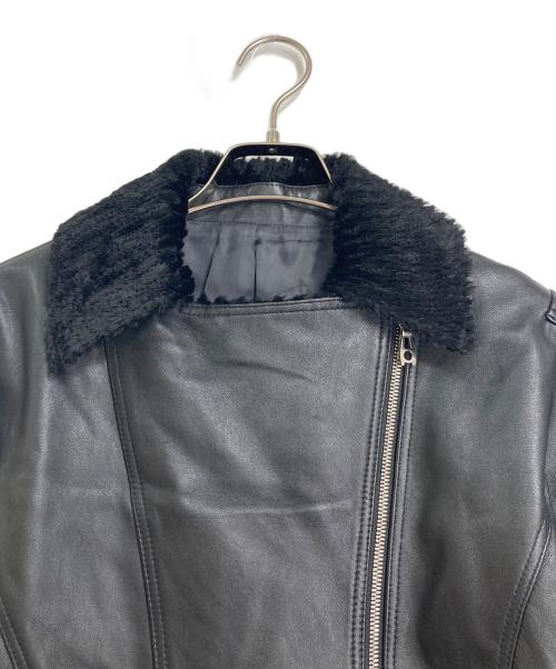 ARTISAN（アルチザン）ARTISAN (アルチザン) ボア襟シープレザージャケット ブラック サイズ:9の古着・服飾アイテム