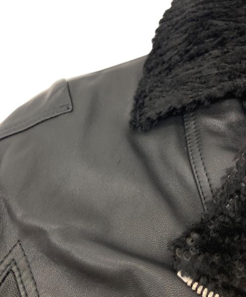 ARTISAN（アルチザン）ARTISAN (アルチザン) ボア襟シープレザージャケット ブラック サイズ:9の古着・服飾アイテム