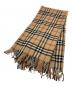 BURBERRY LONDON (バーバリーロンドン) ビッグロゴノヴァチェクマフラー　ウールマフラー　チェック ベージュ サイズ:実寸参照：8000円