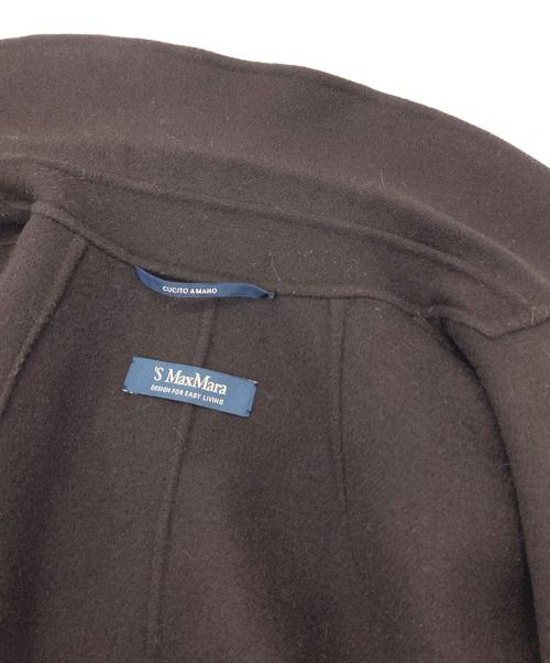 'S Max Mara（エスマックスマーラ）'S Max Mara (エスマックスマーラ) ベルト付ウールコート　ロングコート　ガウンコート　アウター ブラウン サイズ:38の古着・服飾アイテム