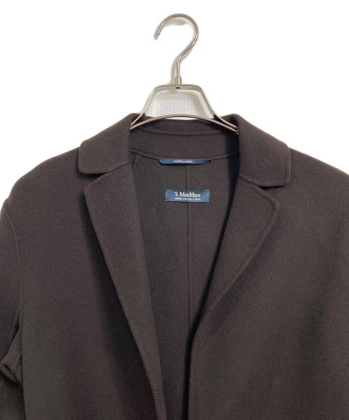 'S Max Mara（エスマックスマーラ）'S Max Mara (エスマックスマーラ) ベルト付ウールコート　ロングコート　ガウンコート　アウター ブラウン サイズ:38の古着・服飾アイテム