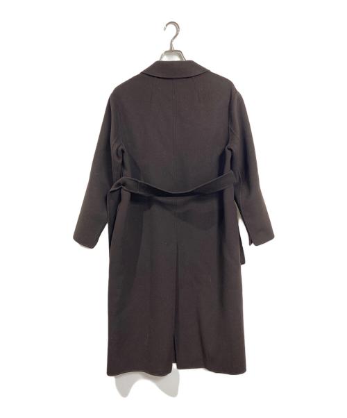 'S Max Mara（エスマックスマーラ）'S Max Mara (エスマックスマーラ) ベルト付ウールコート　ロングコート　ガウンコート　アウター ブラウン サイズ:38の古着・服飾アイテム