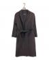 'S Max Mara（エスマックスマーラ）の古着「ベルト付ウールコート　ロングコート　ガウンコート　アウター」｜ブラウン