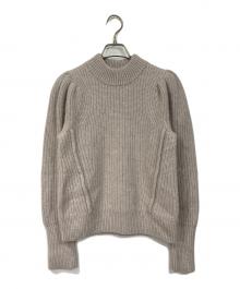 near.nippon（ニアーニッポン）の古着「チャイニーズラクーンパワーショルダーニット　長袖ニット　日本製」｜ベージュ