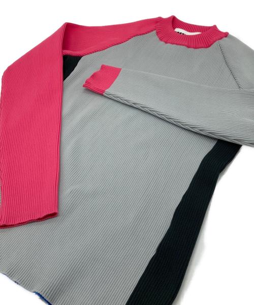 decembermay（ディセンバーメイ）decembermay (ディセンバーメイ) 軽量ニット/ゴルフニット　ラグランニット グレー サイズ:Mの古着・服飾アイテム