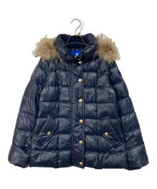 BLUE LABEL CRESTBRIDGE（ブルーレーベルクレストブリッジ）の古着「裏地チェックタヌキファーダウンジャケット」｜ブルー