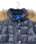 BLUE LABEL CRESTBRIDGE (ブルーレーベルクレストブリッジ) 裏地チェックタヌキファーダウンジャケット ブルー サイズ:38：13000円