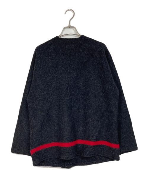 45rpm（45アールピーエム）45rpm (45アールピーエム) 裾ライン ウールカーディガン グレー サイズ:2の古着・服飾アイテム