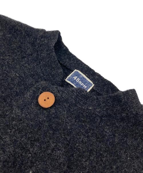 45rpm（45アールピーエム）45rpm (45アールピーエム) 裾ライン ウールカーディガン グレー サイズ:2の古着・服飾アイテム
